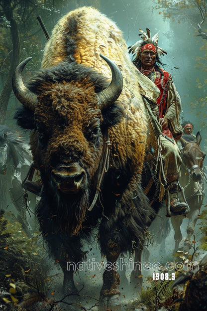 Buffalo Rider’s Charge Canvas