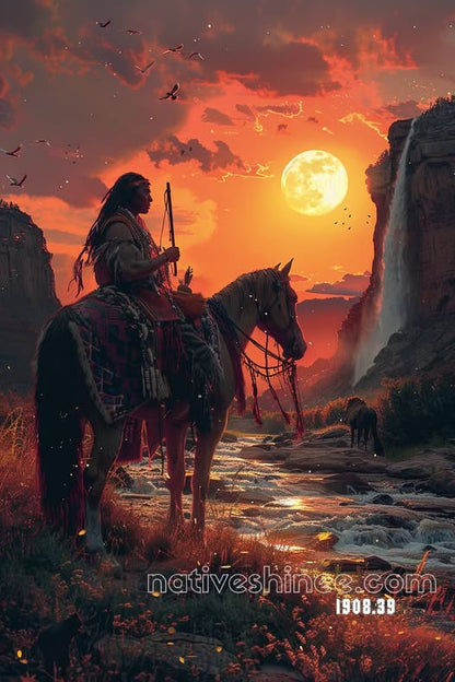 Warrior of the Sunset Sands Canvas