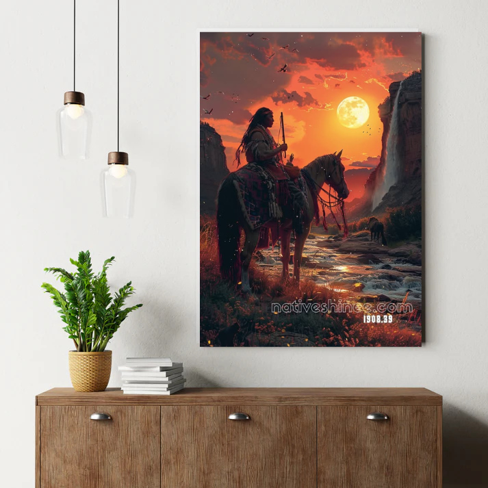 Warrior of the Sunset Sands Canvas