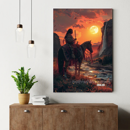 Warrior of the Sunset Sands Canvas