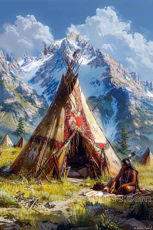 Peaceful Solitude in the Highlands Native American Canvas