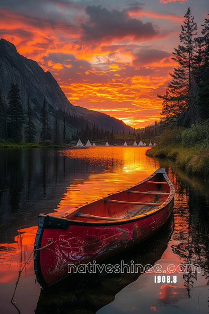 Sunrise on Still Waters Canvas