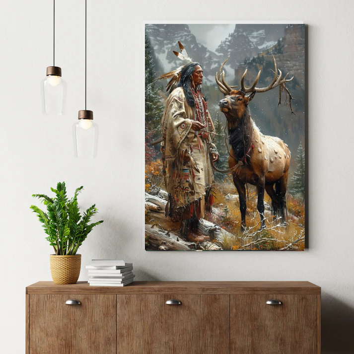 Prayer of the Dusk Wolf Canvas