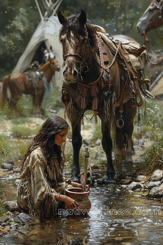 Whispers of the Stream Native American Canvas VA