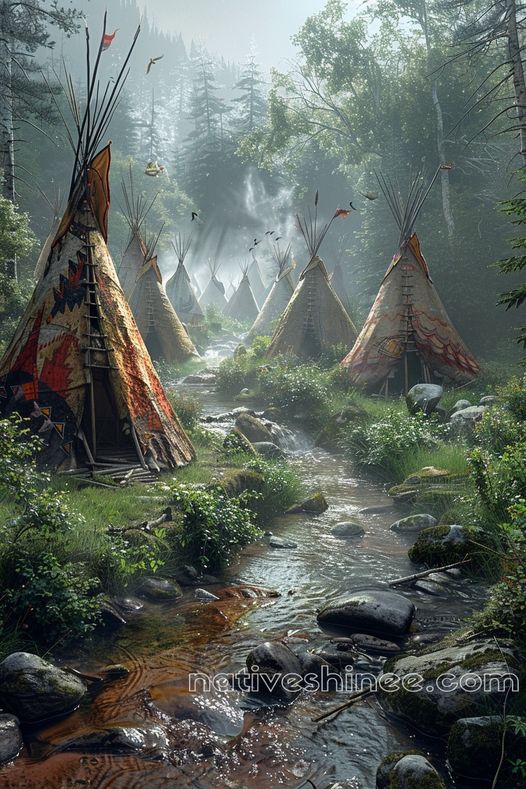 Whispers of the Forest Creek Native American Canvas VA