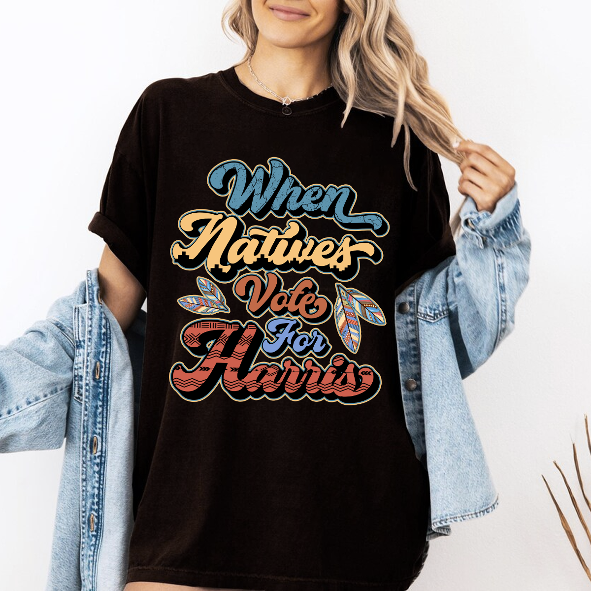 When Natives Vote For Harris Unisex T-Shirt