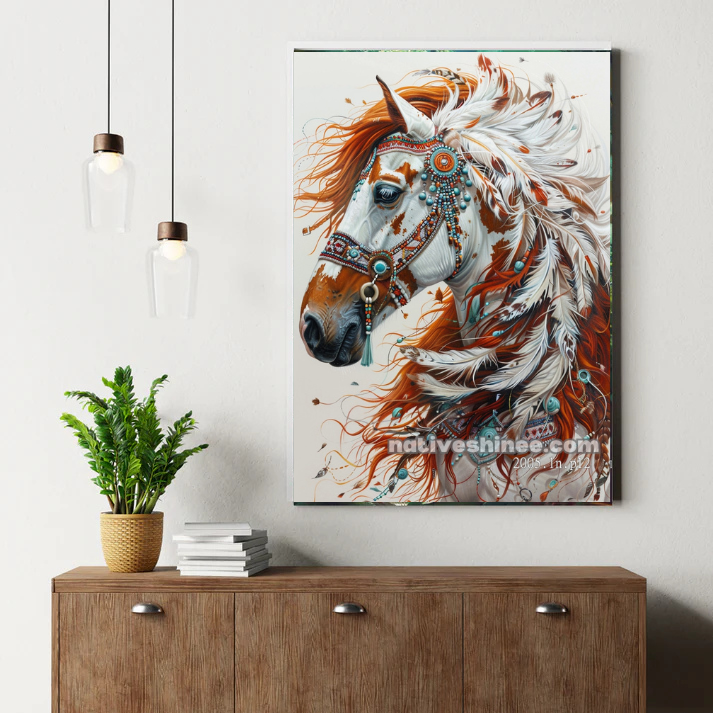 Feathered Spirit Horse Canvas