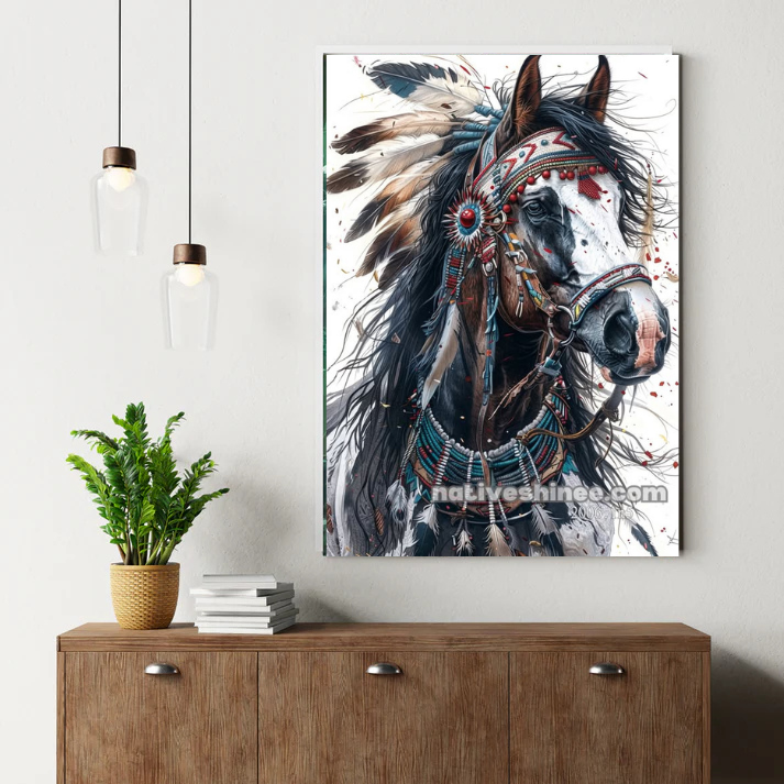 Indigenous Pride Horse Canvas
