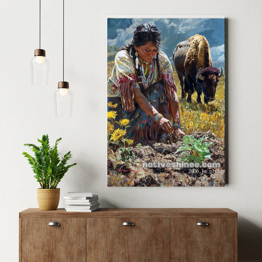 Seeds of the Sacred Earth Canvas