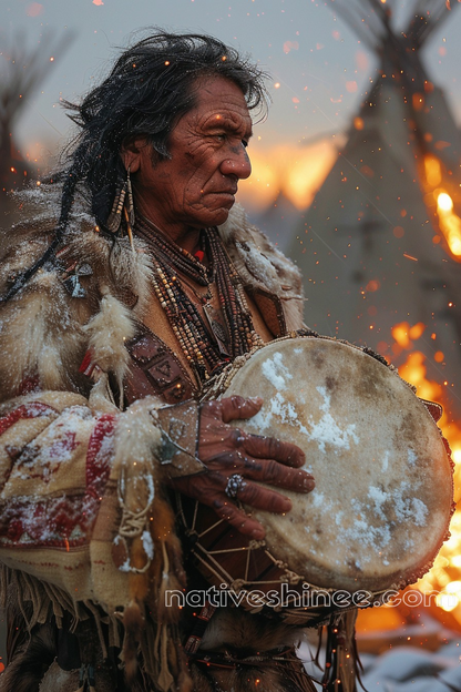 Spirit of the Drum: Wisdom in Sound Native American Canvas