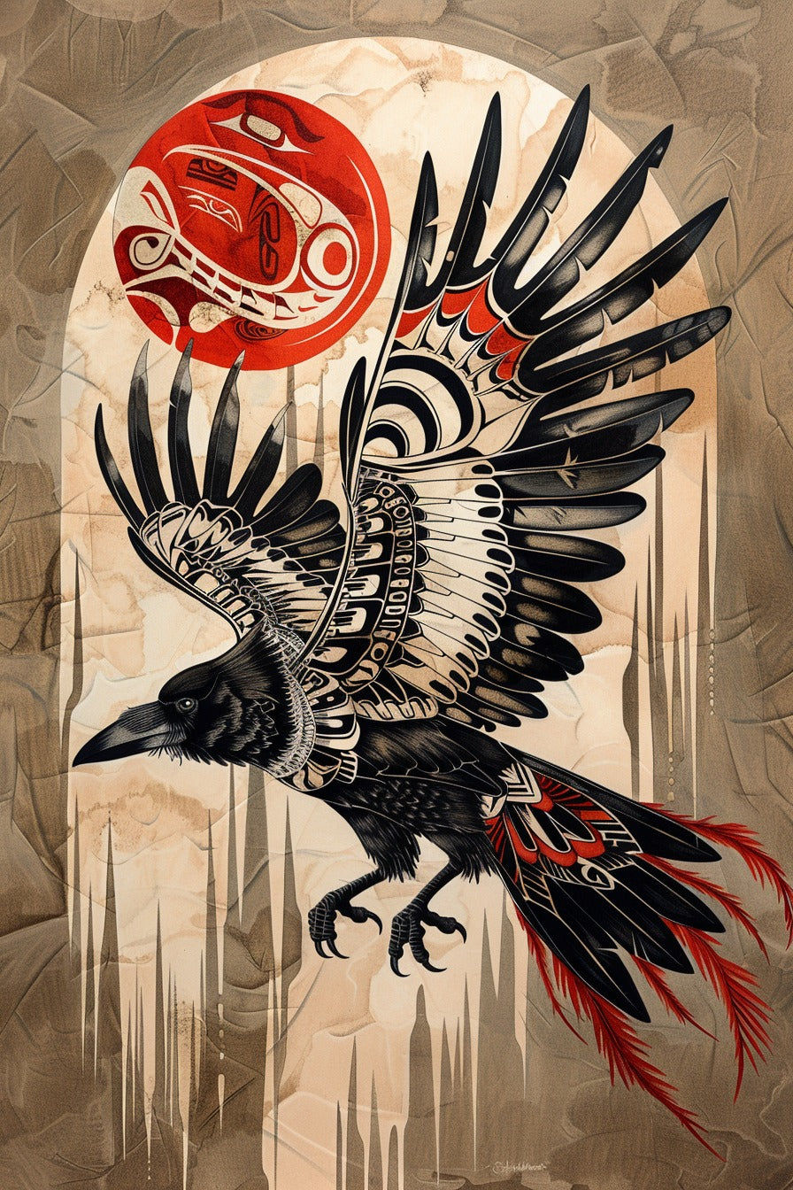 Sacred Raven Canvas