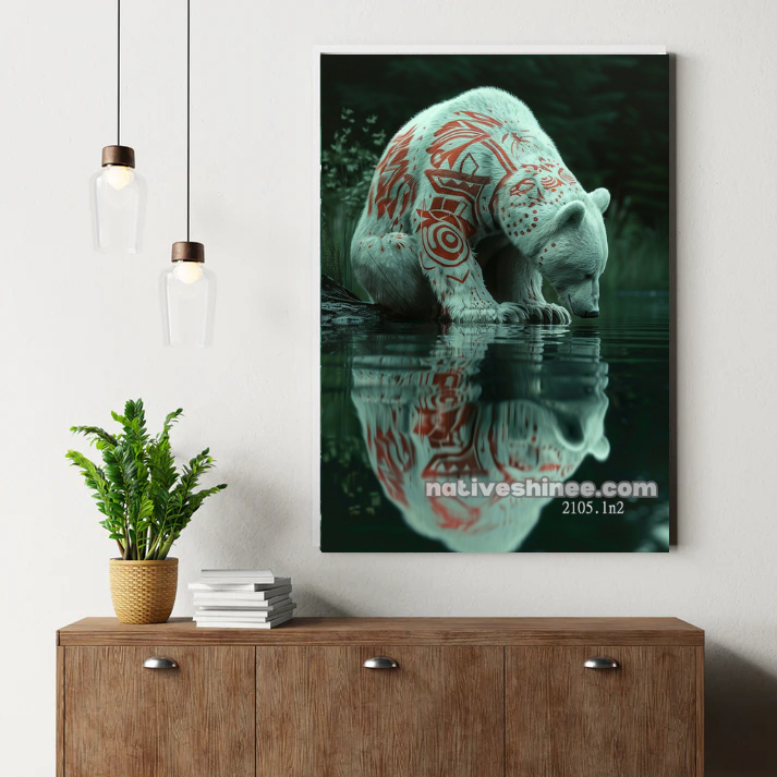 Spirit Bear Reflection Canvas