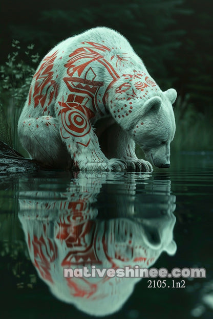 Spirit Bear Reflection Canvas