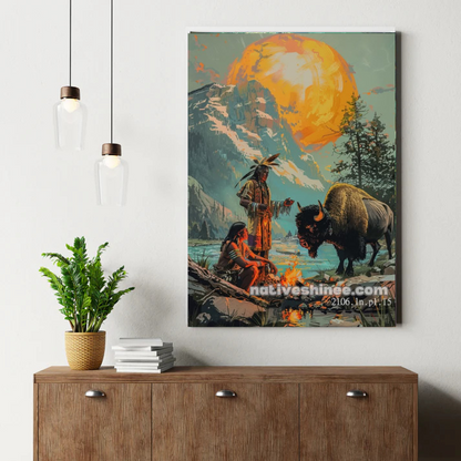 Flute Child of Sunset Canvas