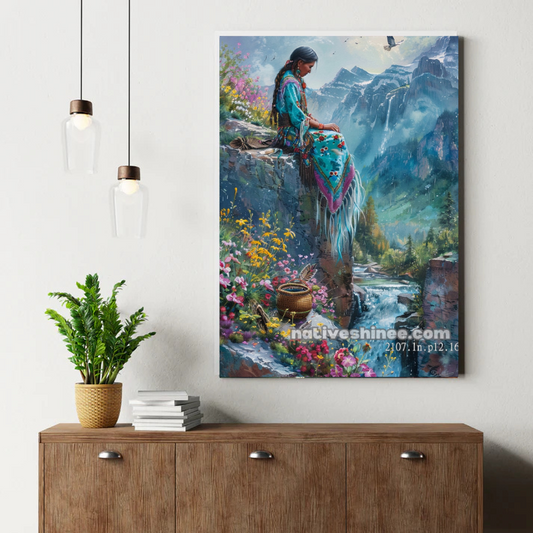 Cliffside Contemplation Canvas
