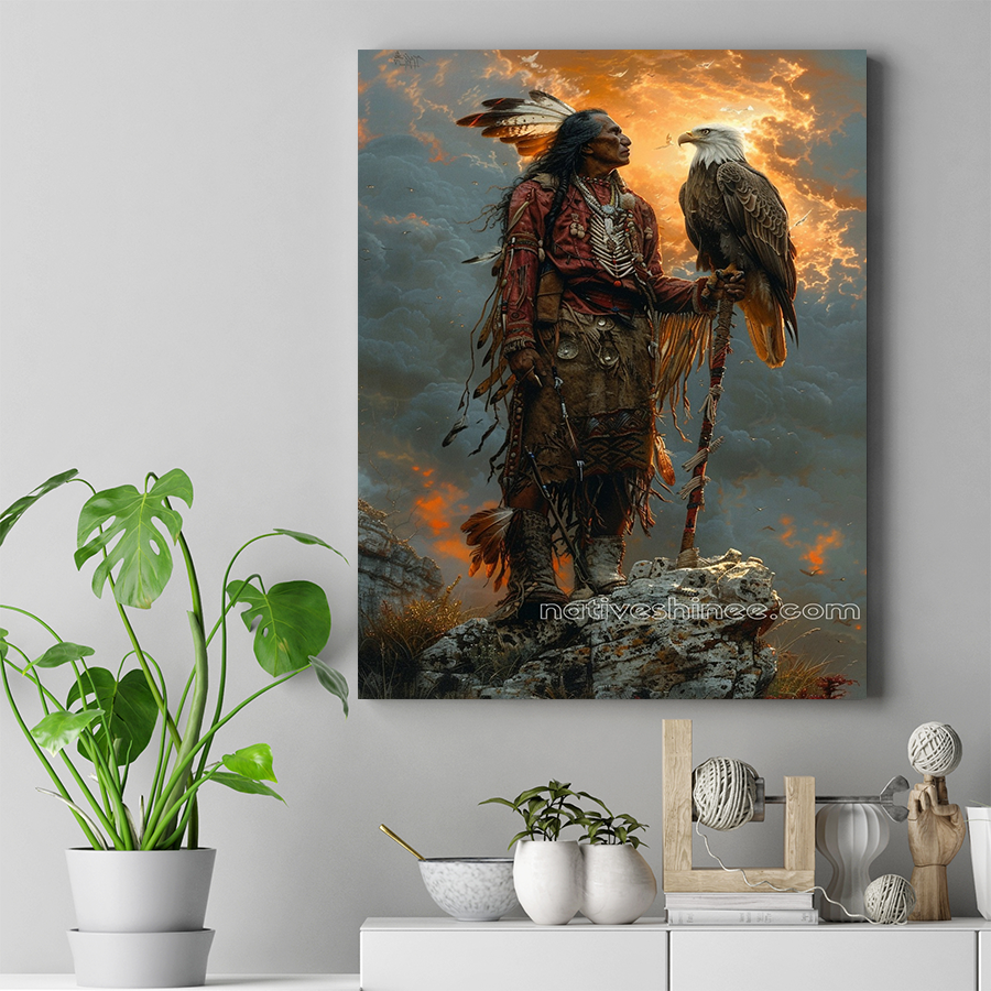 Wisdom of the Wind and Feather Native American Canvas