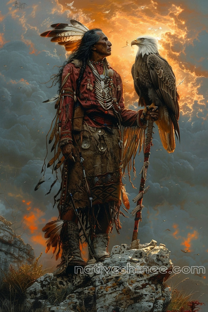 Wisdom of the Wind and Feather Native American Canvas