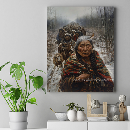 Endurance on the Bitter Trail Native American Canvas