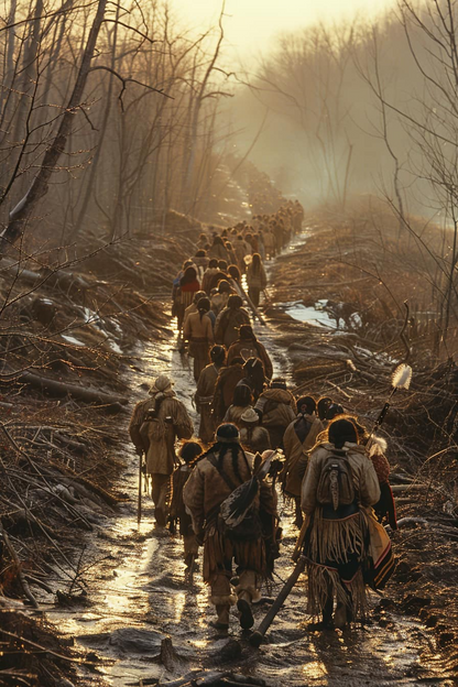 The Trail Of Tears Native American Canvas