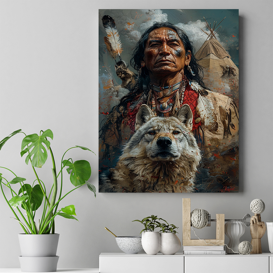 Warrior's Companion Native American Canvas