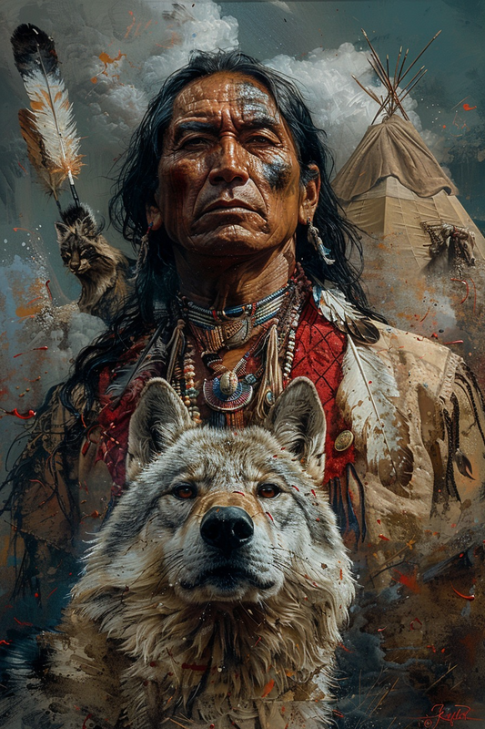 Warrior's Companion Native American Canvas