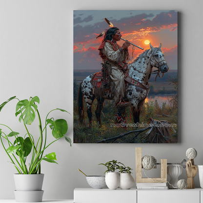 Melody of the Setting Sun Native American Canvas