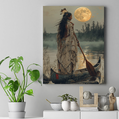 Mystic Waters: Embracing Heritage Native American Canvas