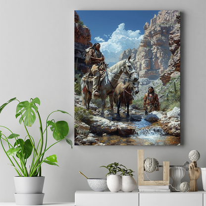 Echoes of the Canyon Spirits Native American Canvas