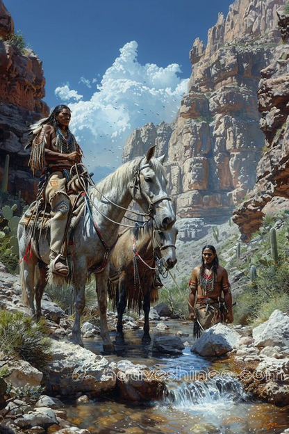 Echoes of the Canyon Spirits Native American Canvas