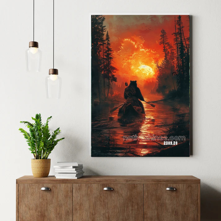Warrior's Journey at Dusk Canvas