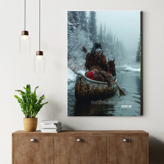 The Warrior on the River Canvas