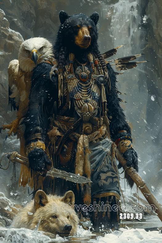 Bearer of Spirits: The Warrior Shaman Canvas