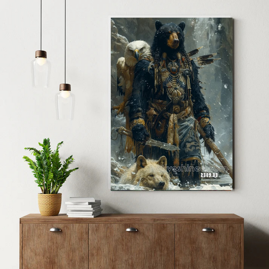 Bearer of Spirits: The Warrior Shaman Canvas