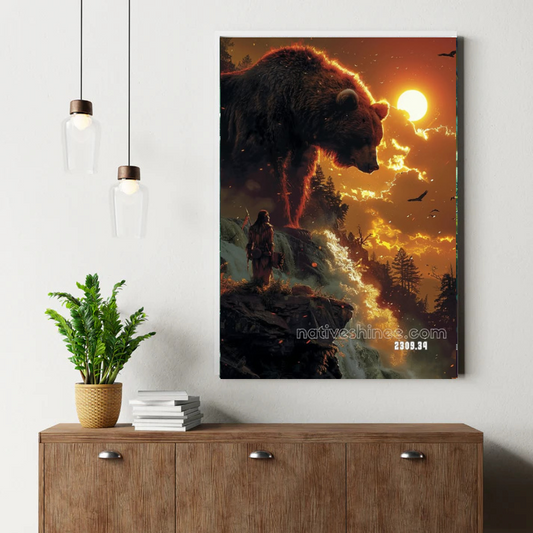 The Bear Guardian: Strength of the Wild Canvas