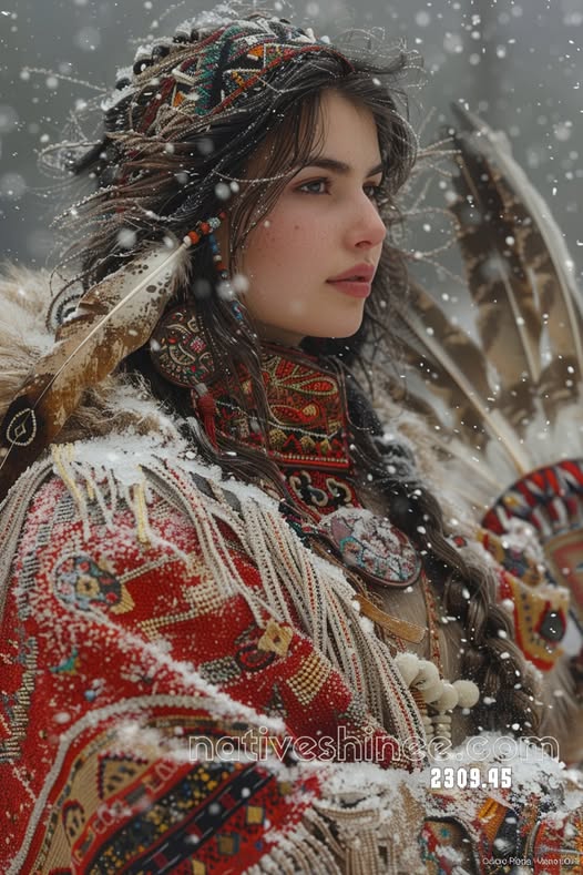 The Winter Maiden of the Plains Canvas