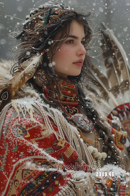 The Winter Maiden of the Plains Canvas