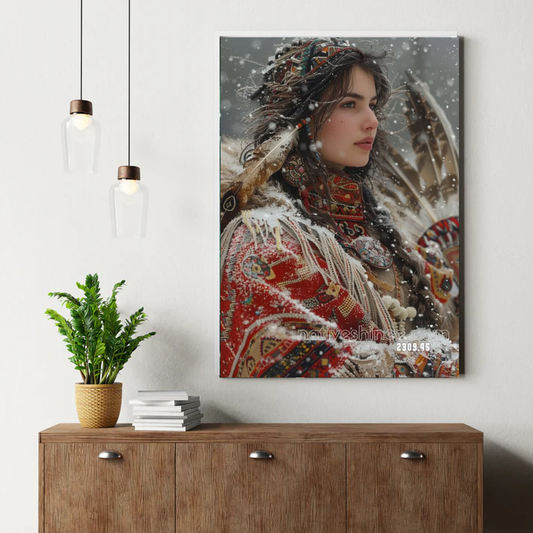 The Winter Maiden of the Plains Canvas