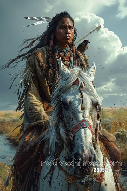 Call of the Sunlit Raven Spirit Canvas