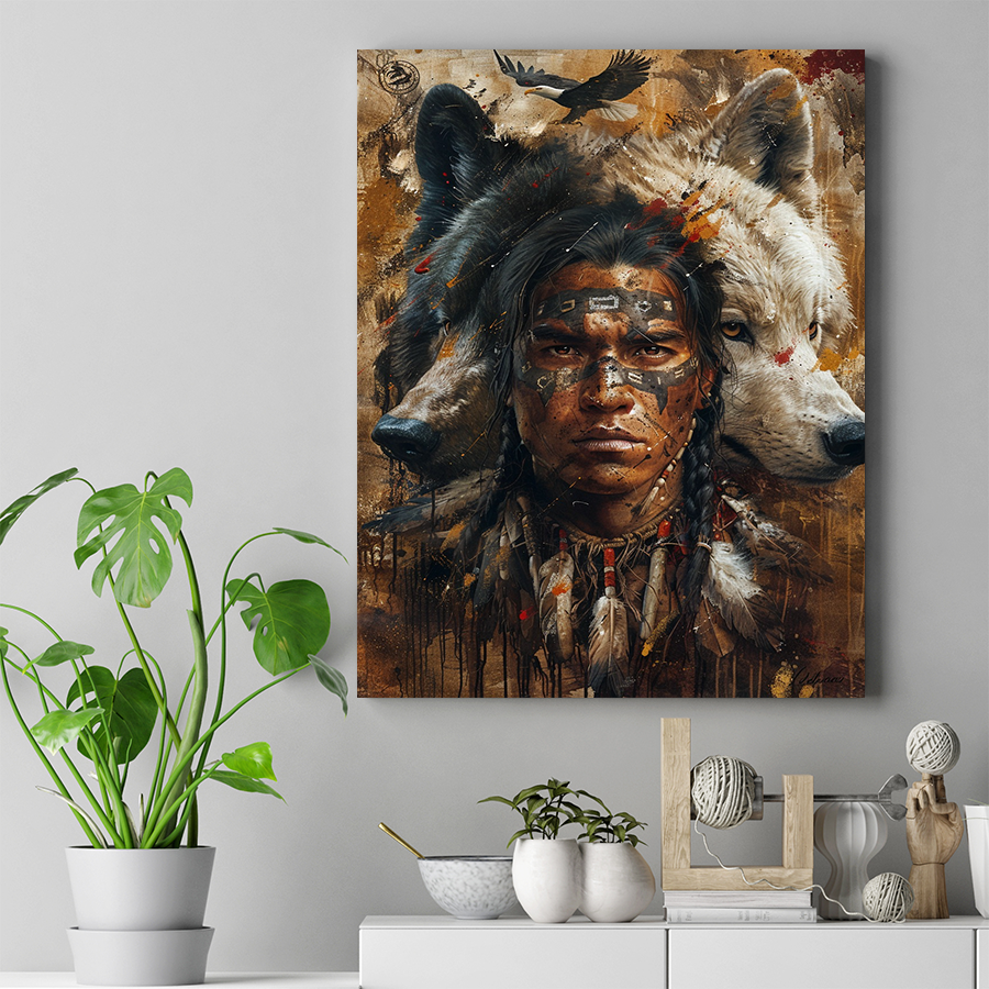 Embodying Strength and Spirit Native American Canvas