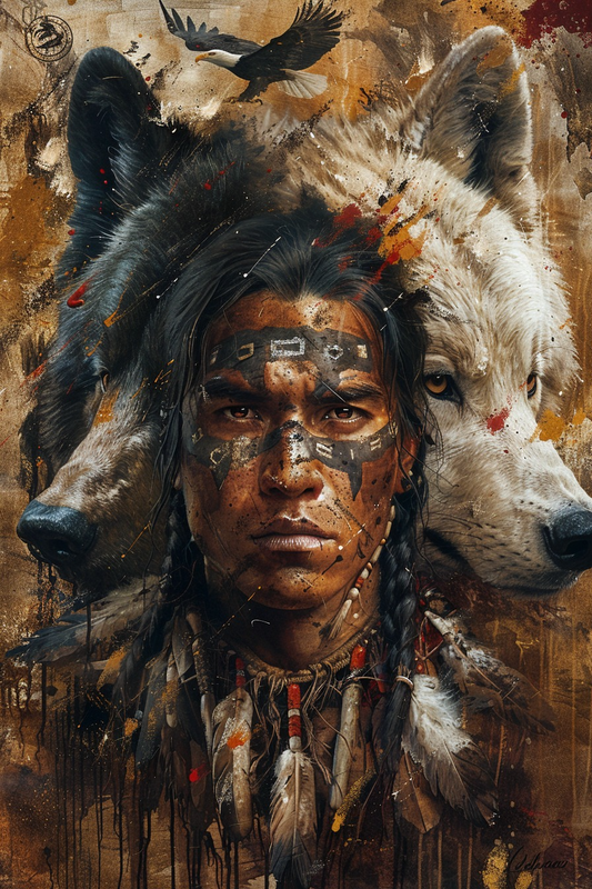 Embodying Strength and Spirit Native American Canvas