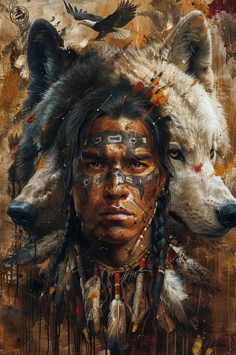 Embodying Strength and Spirit Native American Canvas – NativeShinee