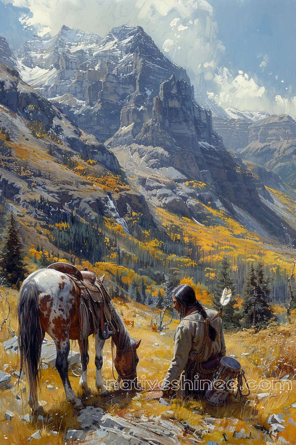 A Moment of Reflection Native American Canvas – NativeShinee