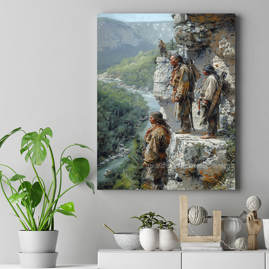 Steadfast Watch Over the Land Native American Canvas