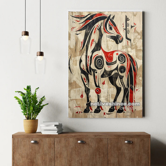 Tribal Stallion Canvas