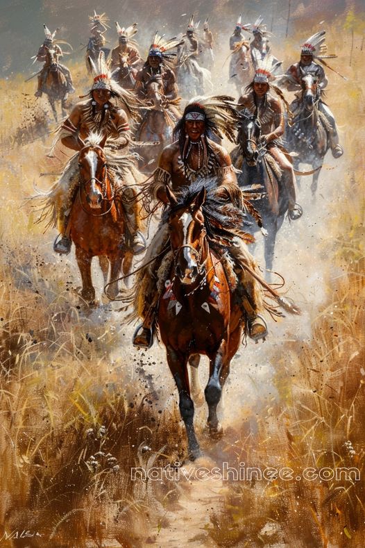 Riders of the Spirit Plains Native American Canvas VA