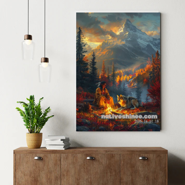 Drummer of the Sunlit River Canvas