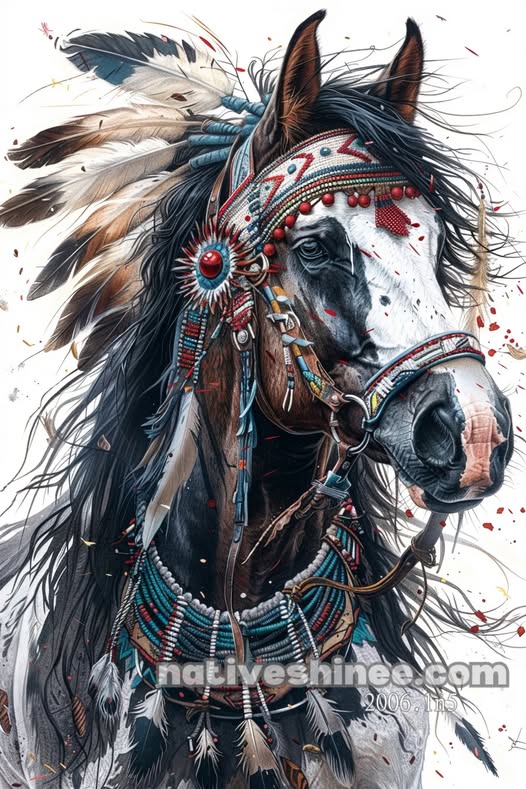 Indigenous Pride Horse Canvas