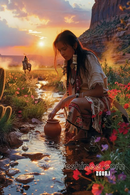 Stream Spear Child Canvas