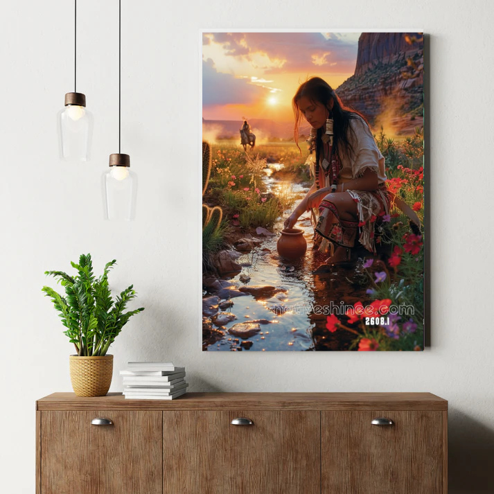 Stream Spear Child Canvas