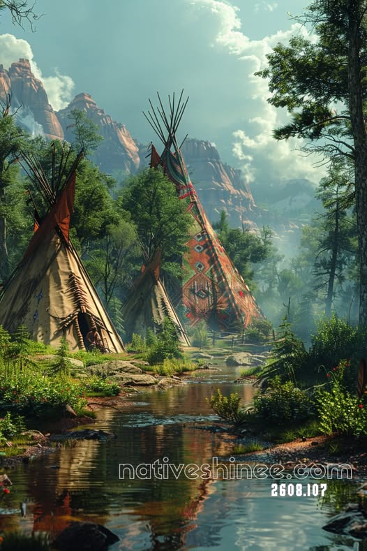 Mountain Tepee Retreat Canvas